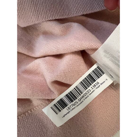 Quince Lightweight Cotton Cashmere V-Neck Sweater in Pink Size S✨ - Picture 13 of 13